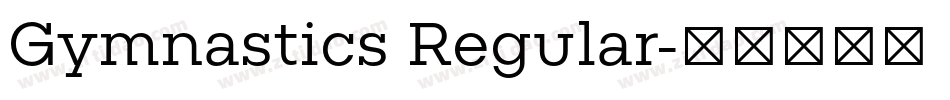 Gymnastics Regular字体转换